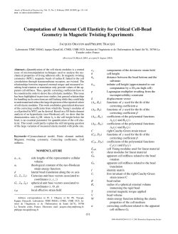 Computation of Adherent Cell Elasticity for Critical Cell