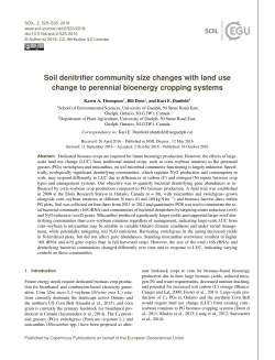 Soil denitrifier community size changes with land use change to