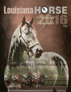 Stallion Register 2016.qxd - Louisiana Thoroughbred Breeders
