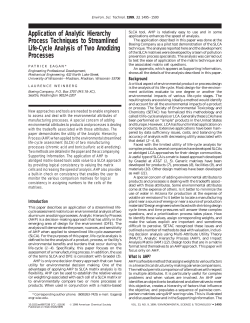 Application of Analytic Hierarchy Process