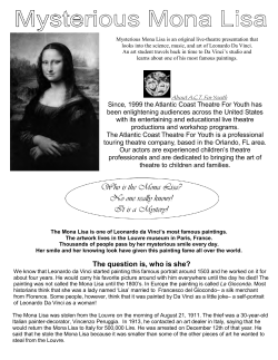 Mona Lisa STEAM Study Guide - Hillsborough County Arts in