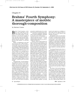 Brahms` Fourth Symphony: A masterpiece of motivic thorough