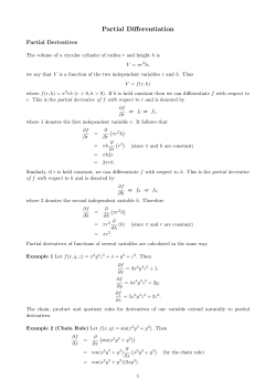 Partial Differentiation