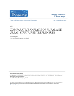 comparative analysis of rural and urban start-up