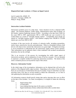 Disputed Red Light Accidents: A Primer on Signal Control
