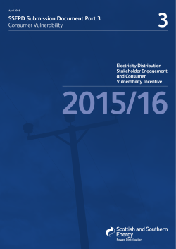 SSEPD Submission Document Part 3: Consumer Vulnerability