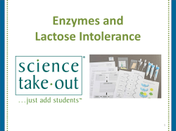 Enzymes and Lactose Intolerance - Science Take-Out