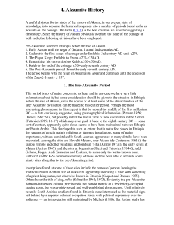 4. Aksumite History