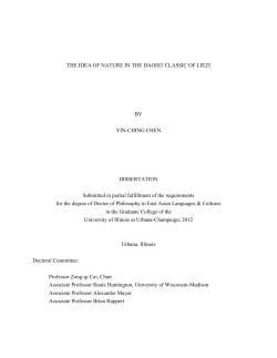 THE IDEA OF NATURE IN THE DAOIST