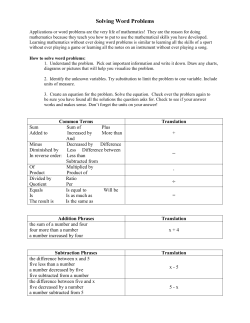 Mmmmm, Word Problems