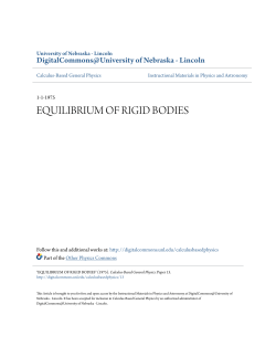 equilibrium of rigid bodies - DigitalCommons@University of