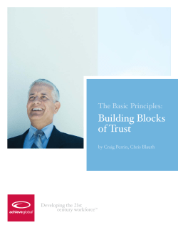 Building Blocks of Trust