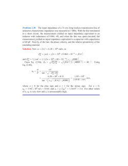Problem 2.38 The input impedance of a 31
