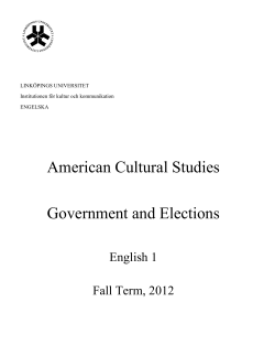 American Cultural Studies Government and Elections