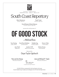 Program - South Coast Repertory