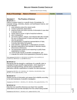 Revision Checklist - Mrs. King`s BioWeb