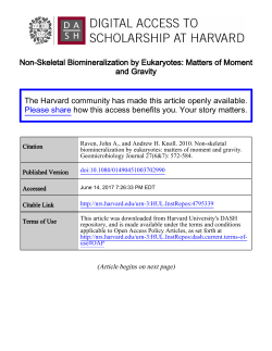 Non-Skeletal Biomineralization by Eukaryotes: Matters of Moment