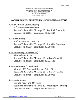 Cemeteries - Marion County, Iowa!