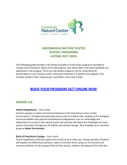 Grade 6-8 - Greenburgh Nature Center