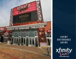 event reference guide - XFINITY Live! Philadelphia
