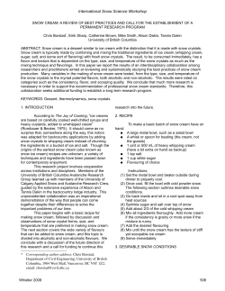 International Snow Science Workshop