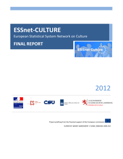 ESSnet-Culture final report - European Commission