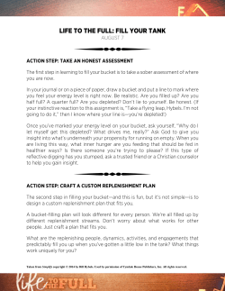 LIFE TO THE FULL: FILL YOUR TANK