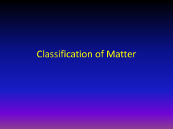 classification of matter