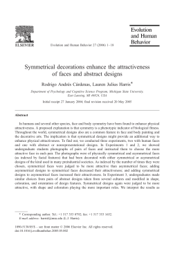 Symmetrical decorations enhance the attractiveness of faces and