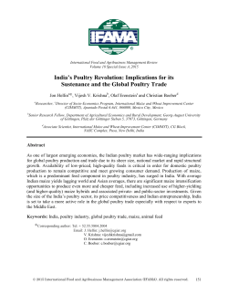 India`s Poultry Revolution: Implications for its Sustenance