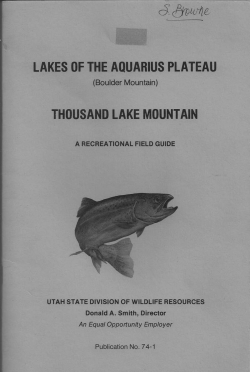 lakes of the aquarius plateau