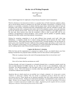 On the Art of Writing Proposals