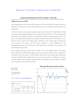 Chicago Business Activity Index - Regional Economics Applications