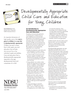 FS-1413 Developmentally Appropriate Child Care
