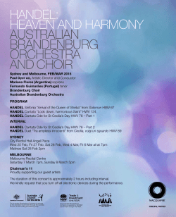 Handel: Heaven and Harmony - Australian Brandenburg Orchestra