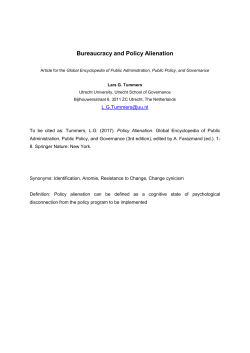 Bureaucracy and Policy Alienation