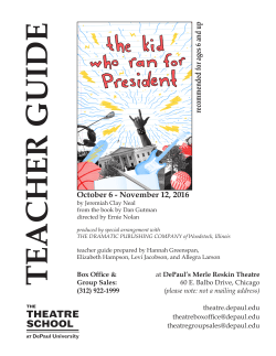 Teacher Guide - The Theatre School