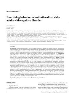 Nourishing Behavior in Institutionalized Elder Adults