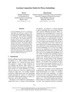 Learning Composition Models for Phrase Embeddings