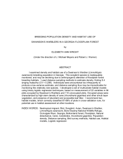 BREEDING POPULATION DENSITY AND HABITAT USE OF