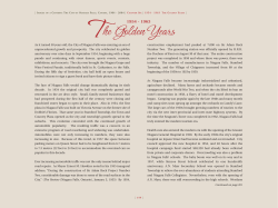 The Golden Years - Niagara Falls Public Library