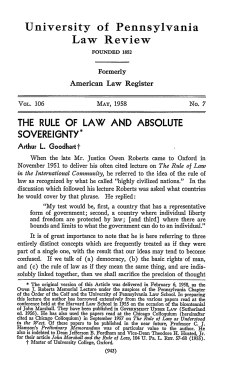Rule of Law and Absolute Sovereignty
