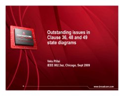 Outstanding issues in Clause 36, 48 and 49 state diagrams