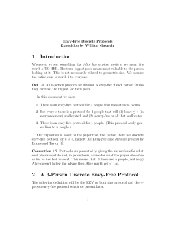 1 Introduction 2 A 3-Person Discrete Envy