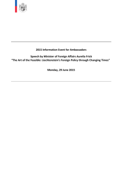 29 June 2015 - Ambassador Information Day |