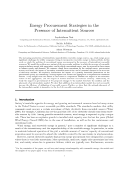 Energy Procurement Strategies in the Presence of Intermittent Sources