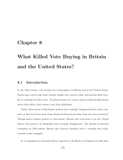 Chapter 8 What Killed Vote Buying in Britain and the United States?