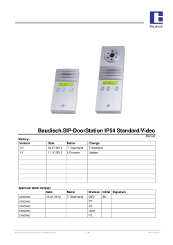Baudisch.SIP-DoorStation IP54 Standard/Video