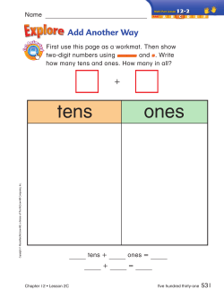 ones tens - Macmillan/McGraw-Hill