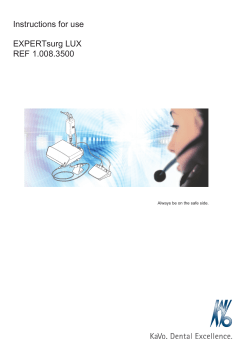 Instructions for use EXPERTsurg LUX REF 1.008.3500